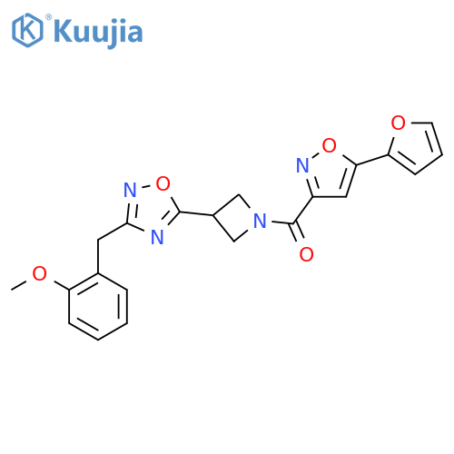5-{1-5-(furan-2-yl)-1,2-oxazole-3-carbonylazetidin-3-yl}-3-(2-methoxyphenyl)methyl-1,2,4-oxadiazole structure