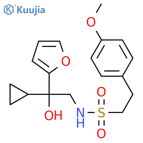 N-[2-cyclopropyl-2-(furan-2-yl)-2-hydroxyethyl]-2-(4-methoxyphenyl)ethane-1-sulfonamide structure