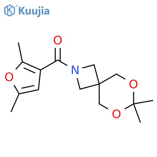 2-(2,5-dimethylfuran-3-carbonyl)-7,7-dimethyl-6,8-dioxa-2-azaspiro3.5nonane structure