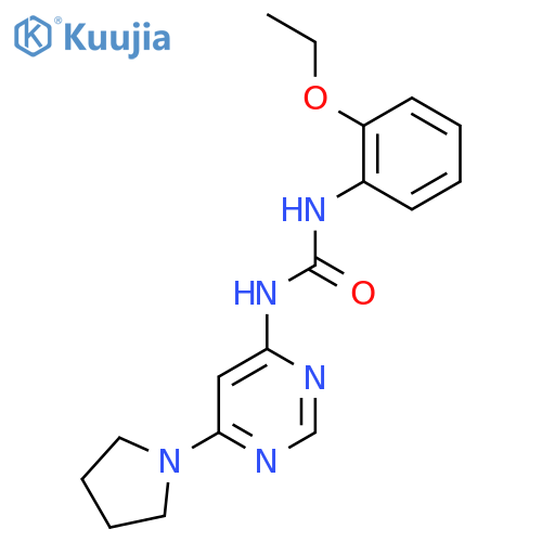 1-(2-ethoxyphenyl)-3-6-(pyrrolidin-1-yl)pyrimidin-4-ylurea structure