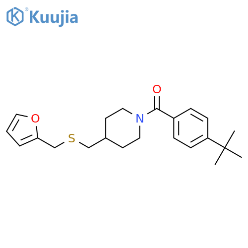1-(4-tert-butylbenzoyl)-4-({[(furan-2-yl)methyl]sulfanyl}methyl)piperidine structure