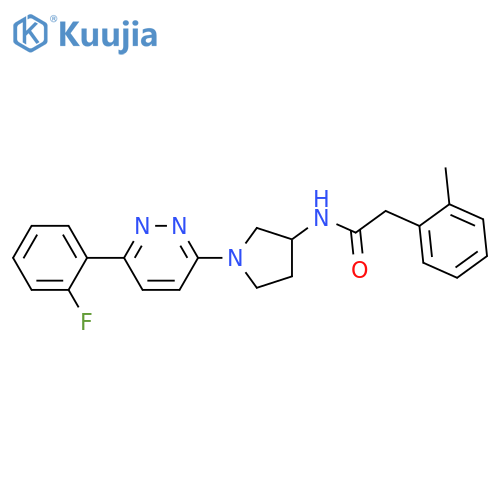 N-{1-6-(2-fluorophenyl)pyridazin-3-ylpyrrolidin-3-yl}-2-(2-methylphenyl)acetamide structure