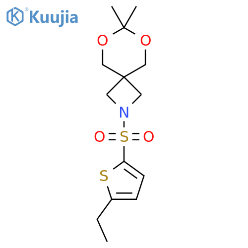 2-(5-ethylthiophen-2-yl)sulfonyl-7,7-dimethyl-6,8-dioxa-2-azaspiro3.5nonane structure