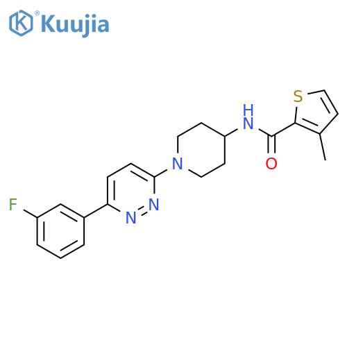 N-{1-6-(3-fluorophenyl)pyridazin-3-ylpiperidin-4-yl}-3-methylthiophene-2-carboxamide structure