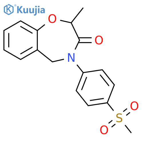 4-(4-methanesulfonylphenyl)-2-methyl-2,3,4,5-tetrahydro-1,4-benzoxazepin-3-one structure