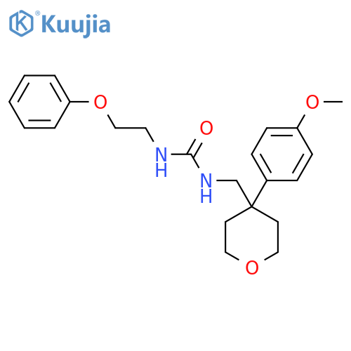 3-{[4-(4-methoxyphenyl)oxan-4-yl]methyl}-1-(2-phenoxyethyl)urea structure