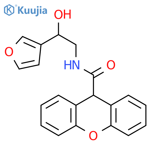 N-[2-(furan-3-yl)-2-hydroxyethyl]-9H-xanthene-9-carboxamide structure