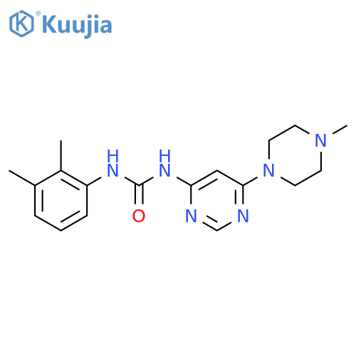 1-(2,3-dimethylphenyl)-3-6-(4-methylpiperazin-1-yl)pyrimidin-4-ylurea structure