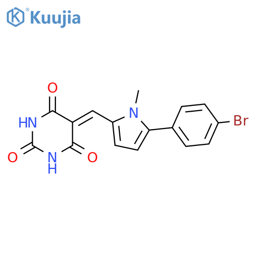 5-{[5-(4-bromophenyl)-1-methyl-1H-pyrrol-2-yl]methylidene}-1,3-diazinane-2,4,6-trione structure