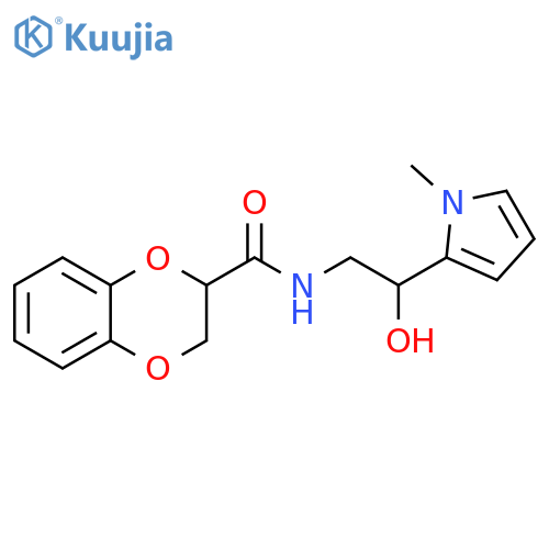 N-2-hydroxy-2-(1-methyl-1H-pyrrol-2-yl)ethyl-2,3-dihydro-1,4-benzodioxine-2-carboxamide structure