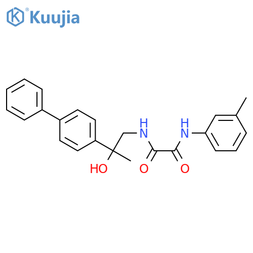 N-(2-{1,1'-biphenyl-4-yl}-2-hydroxypropyl)-N'-(3-methylphenyl)ethanediamide structure