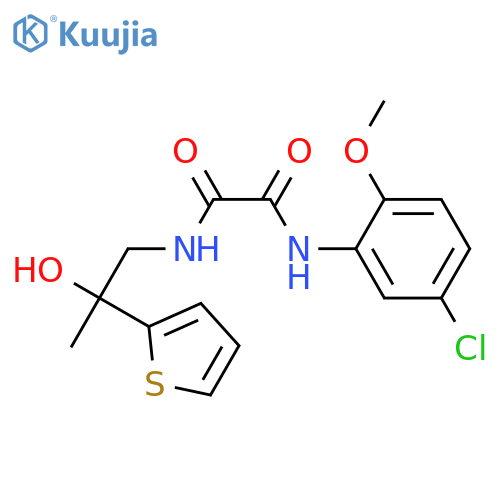 N'-(5-chloro-2-methoxyphenyl)-N-[2-hydroxy-2-(thiophen-2-yl)propyl]ethanediamide structure