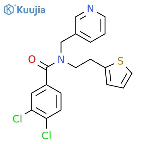 3,4-dichloro-N-(pyridin-3-yl)methyl-N-2-(thiophen-2-yl)ethylbenzamide structure