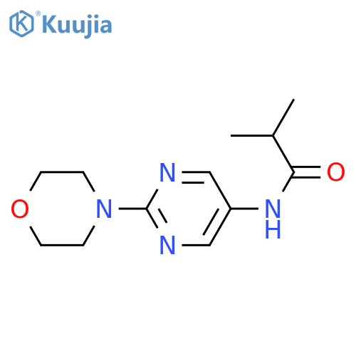 2-methyl-N-[2-(morpholin-4-yl)pyrimidin-5-yl]propanamide structure