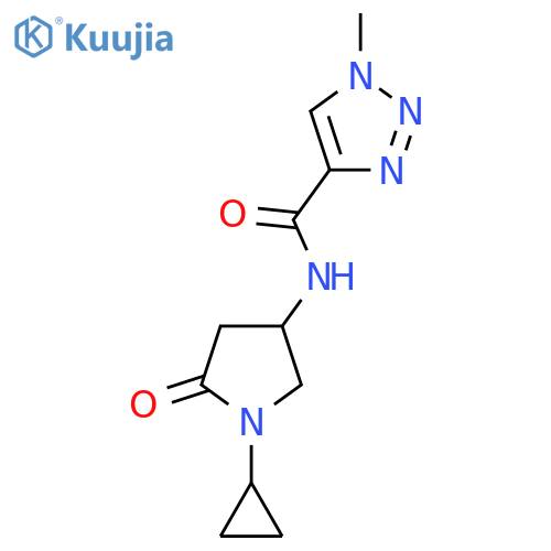 N-(1-cyclopropyl-5-oxopyrrolidin-3-yl)-1-methyl-1H-1,2,3-triazole-4-carboxamide structure