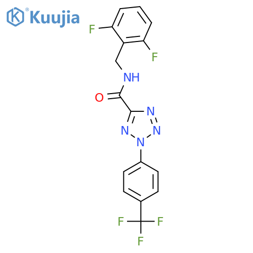 N-(2,6-difluorophenyl)methyl-2-4-(trifluoromethyl)phenyl-2H-1,2,3,4-tetrazole-5-carboxamide structure
