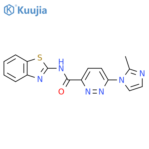 N-(1,3-benzothiazol-2-yl)-6-(2-methyl-1H-imidazol-1-yl)pyridazine-3-carboxamide structure