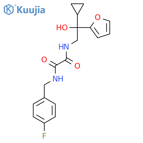 N-2-cyclopropyl-2-(furan-2-yl)-2-hydroxyethyl-N'-(4-fluorophenyl)methylethanediamide structure
