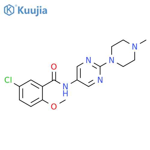 5-chloro-2-methoxy-N-2-(4-methylpiperazin-1-yl)pyrimidin-5-ylbenzamide structure