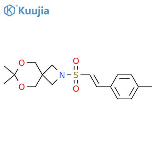 7,7-dimethyl-2-(E)-2-(4-methylphenyl)ethenesulfonyl-6,8-dioxa-2-azaspiro3.5nonane structure