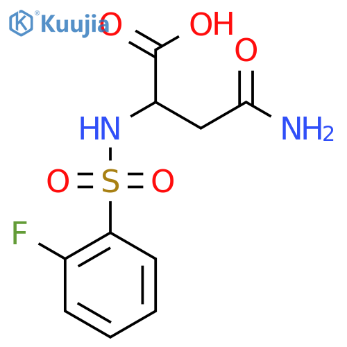 3-Carbamoyl-2-(2-fluorobenzenesulfonamido)propanoic acid structure