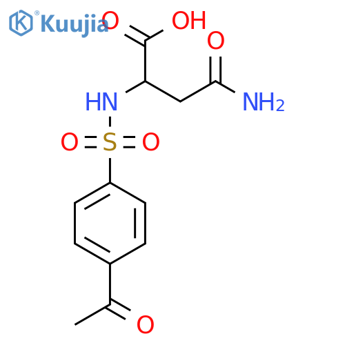 2-(4-Acetylbenzenesulfonamido)-3-carbamoylpropanoic acid structure