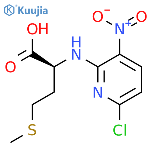 2-(6-Chloro-3-nitro-2-pyridinyl)amino-4-(methylsulfanyl)butanoic acid structure