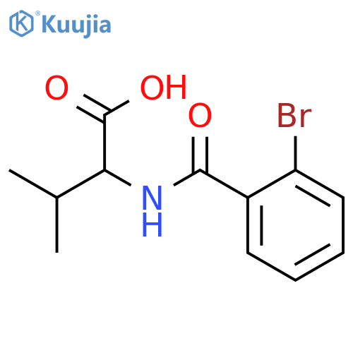 2-[(2-bromophenyl)formamido]-3-methylbutanoic acid structure
