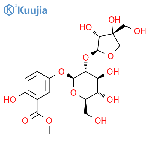 Glaberide I 4-O-beta-D-apiofuranosyl-(1->2)-beta-D-glucopyranoside structure