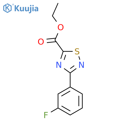 ethyl 3-(3-fluorophenyl)-1,2,4-thiadiazole-5-carboxylate structure
