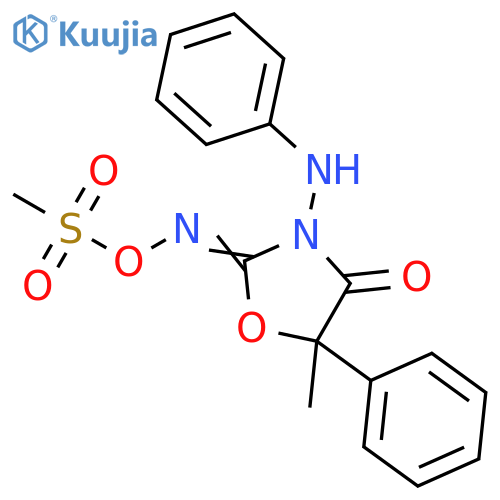 2,4-Oxazolidinedione, 5-methyl-5-phenyl-3-(phenylamino)-,2-[O-(methylsulfonyl)oxime] structure