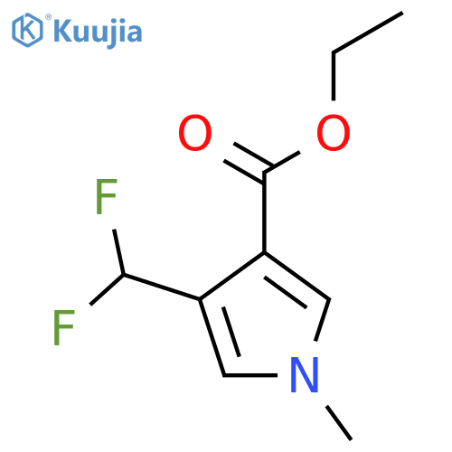 Ethyl 4-(difluoromethyl)-1-methyl-1H-pyrrole-3-carboxylate structure
