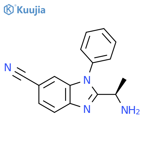 (R)-2-(1-Aminoethyl)-1-phenyl-1H-benzo[D]imidazole-6-carbonitrile structure