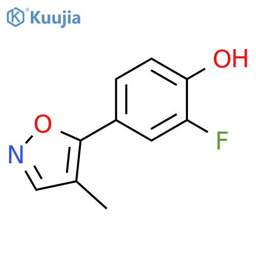 2-Fluoro-4-(4-methyl-isoxazol-5-yl)-phenol structure