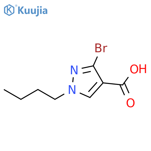 3-Bromo-1-butyl-1H-pyrazole-4-carboxylic acid structure
