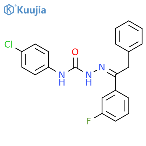 Hydrazinecarboxamide,N-(4-chlorophenyl)-2-[1-(3-fluorophenyl)-2-phenylethylidene]- structure