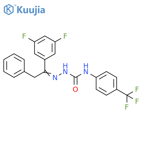 Hydrazinecarboxamide,2-[1-(3,5-difluorophenyl)-2-phenylethylidene]-N-[4-(trifluoromethyl)phenyl]- structure