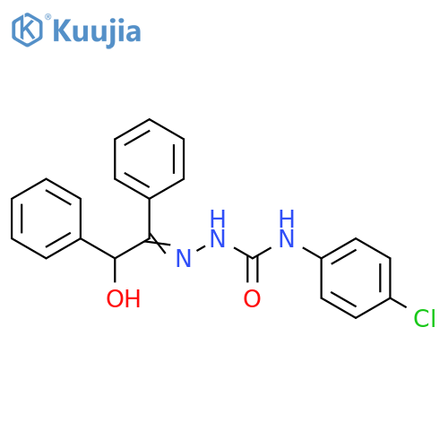 Hydrazinecarboxamide,N-(4-chlorophenyl)-2-(2-hydroxy-1,2-diphenylethylidene)- structure