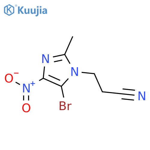 3-(5-Bromo-2-methyl-4-nitro-1H-imidazol-1-yl)propanenitrile structure