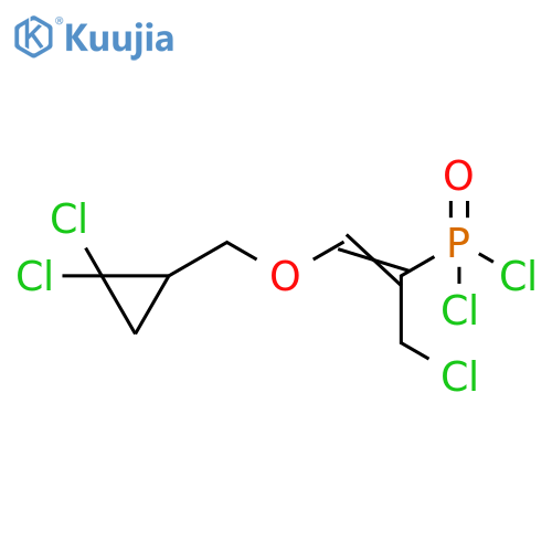 Phosphonic dichloride,[1-(chloromethyl)-2-[(2,2-dichlorocyclopropyl)methoxy]ethenyl]- structure