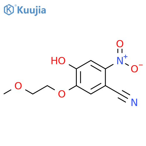Benzonitrile, 4-hydroxy-5-(2-methoxyethoxy)-2-nitro- structure