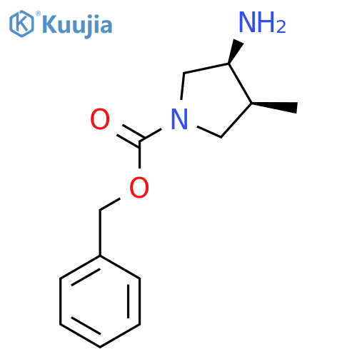 benzyl (3S,4S)-3-amino-4-methyl-pyrrolidine-1-carboxylate structure