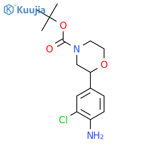Tert-butyl 2-(4-amino-3-chlorophenyl)morpholine-4-carboxylate structure
