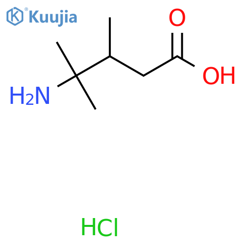 4-Amino-3,4-dimethylpentanoic acid hydrochloride structure