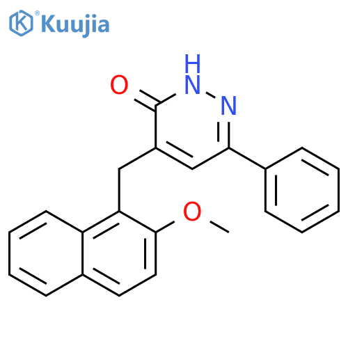 5-[(2-methoxynaphthalen-1-yl)methyl]-3-phenyl-1H-pyridazin-6-one structure