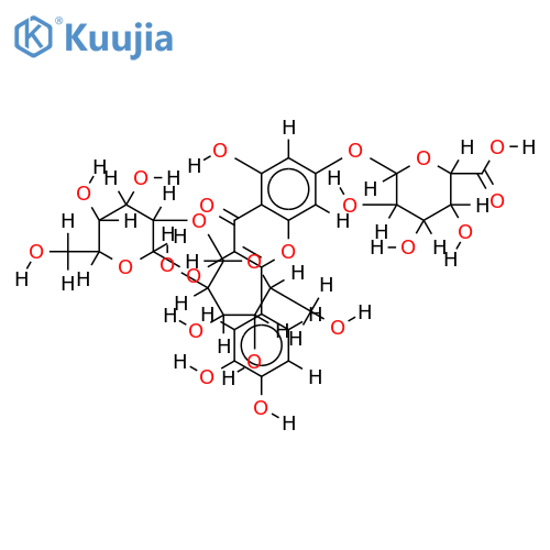 Quercetin 3-O-sophoroside-7-O-glucuronide structure
