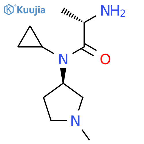 (S)-2-Amino-N-cyclopropyl-N-((R)-1-methyl-pyrrolidin-3-yl)-propionamide structure