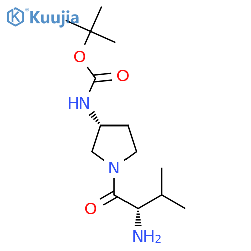 [(R)-1-((S)-2-Amino-3-methyl-butyryl)-pyrrolidin-3-yl]-carbamic acid tert-butyl ester structure