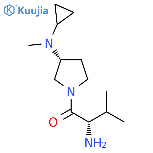 (S)-2-Amino-1-[(R)-3-(cyclopropyl-methyl-amino)-pyrrolidin-1-yl]-3-methyl-butan-1-one structure