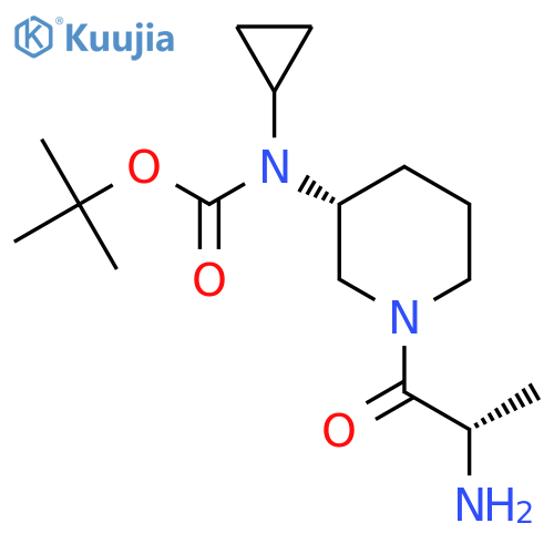 [(R)-1-((S)-2-Amino-propionyl)-piperidin-3-yl]-cyclopropyl-carbamic acid tert-butyl ester structure